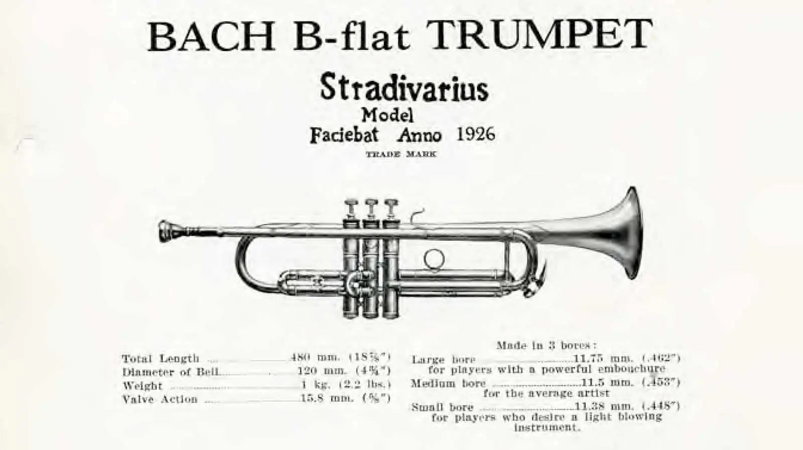 Trumpet Model Stradivarius 1926