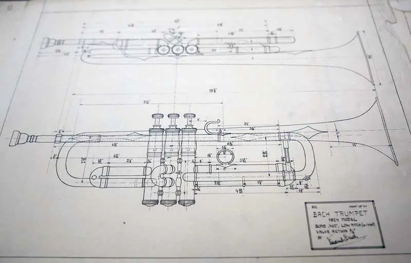 Bach Model 1924 Engineering Specification Blueprint